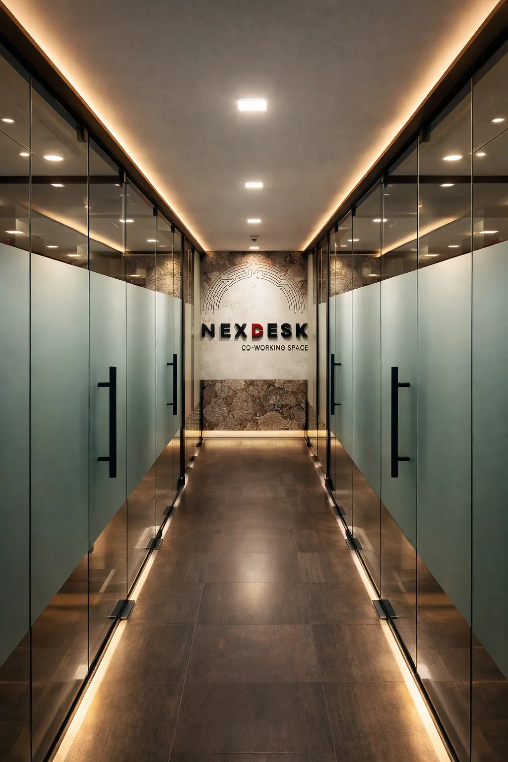 NEXDESK entrance corridor